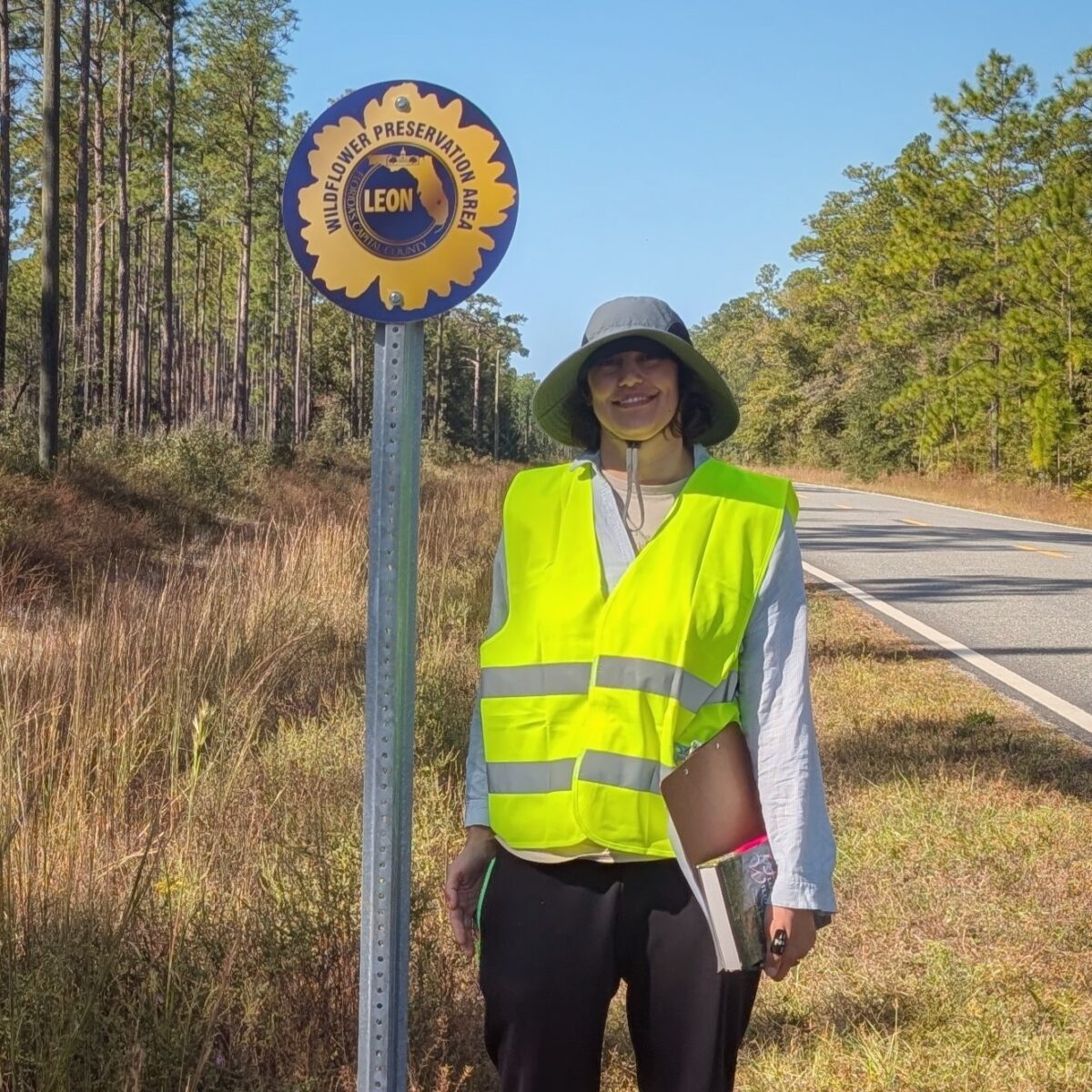 Leon County roadside wildflower survey volunteer.