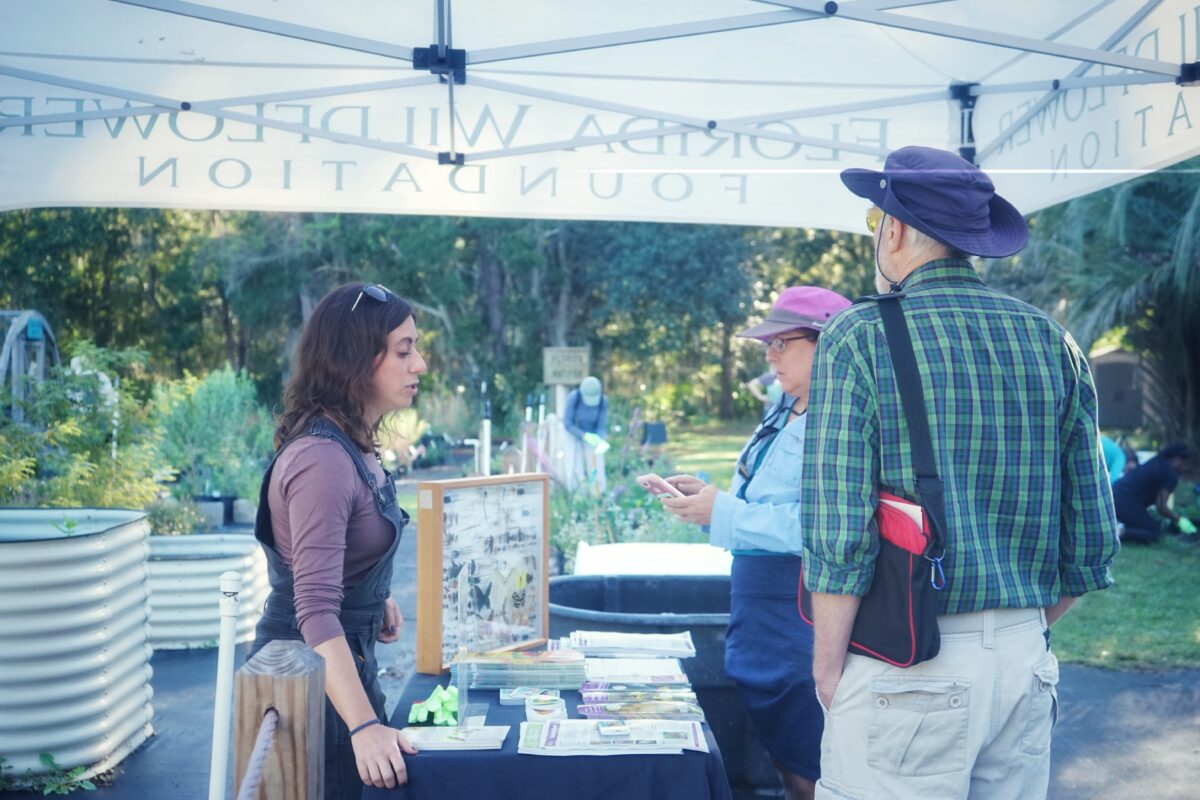 Geena conducting pollinator outreach.